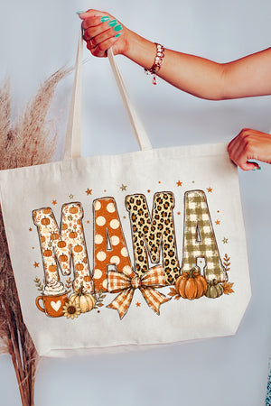 Pumpkin Spice Mama Canvas Jumbo Tote