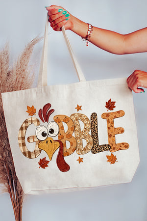 Gobble Season Canvas Jumbo Tote