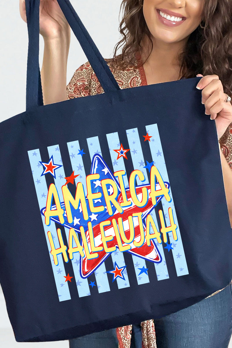 America Hallelujah Canvas Jumbo Tote