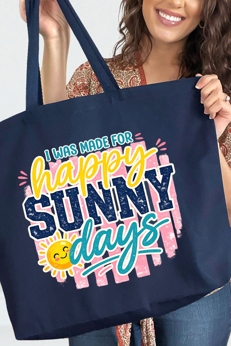 Made For Sunny Days Canvas Jumbo Tote