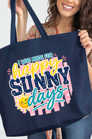 Made For Sunny Days Canvas Jumbo Tote