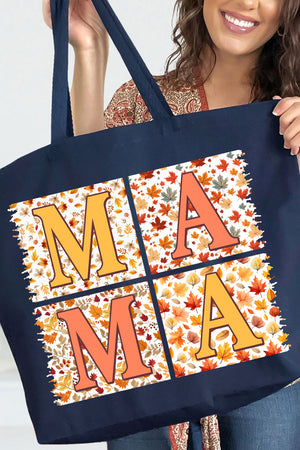 Falling Leaves Mama Canvas Jumbo Tote