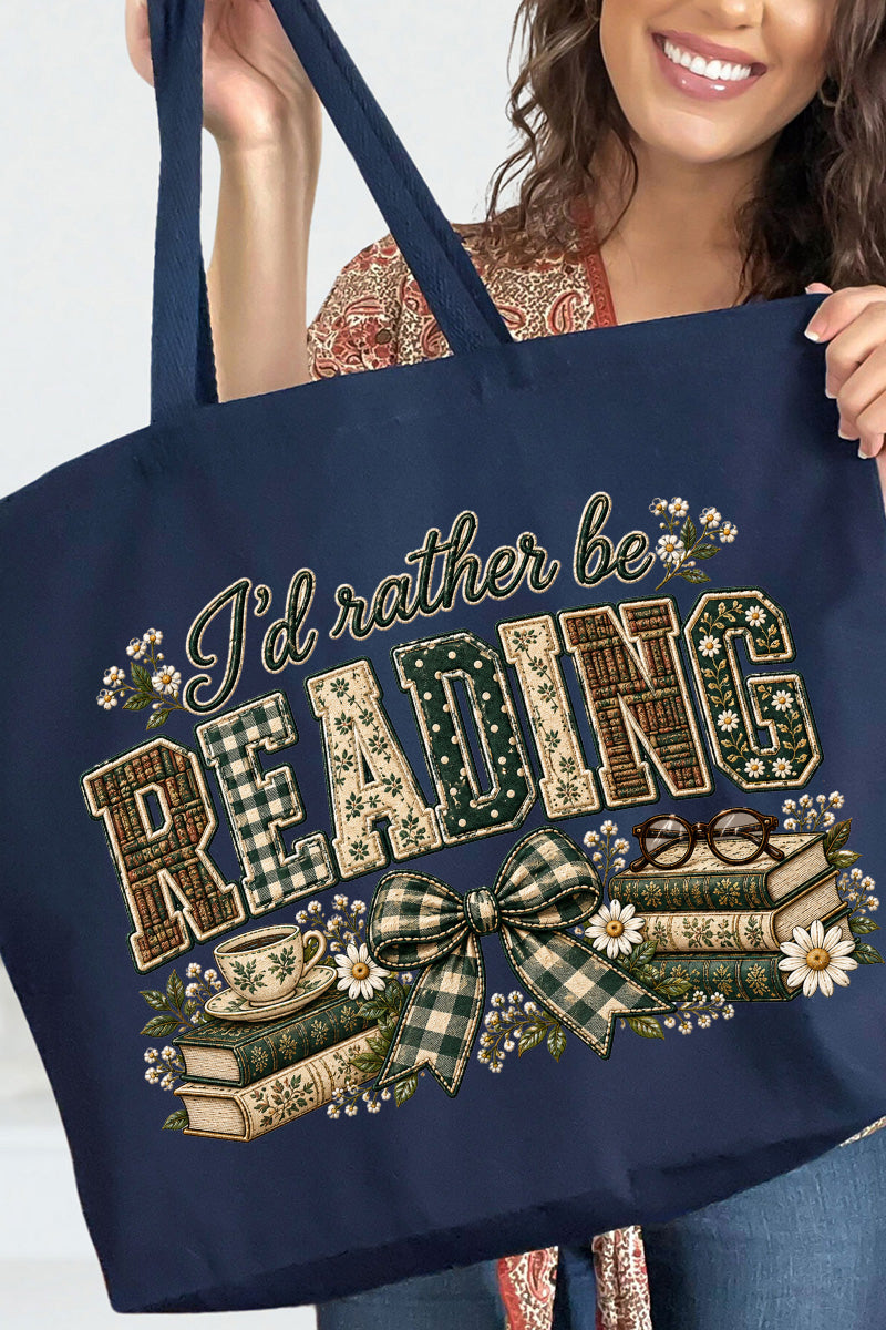 Cozy Reading Nook Canvas Jumbo Tote