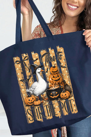Stir The Pot Goose Canvas Jumbo Tote