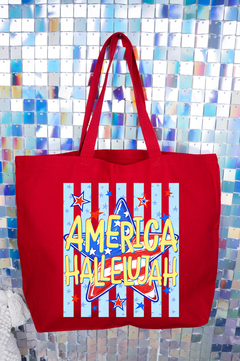 America Hallelujah Canvas Jumbo Tote