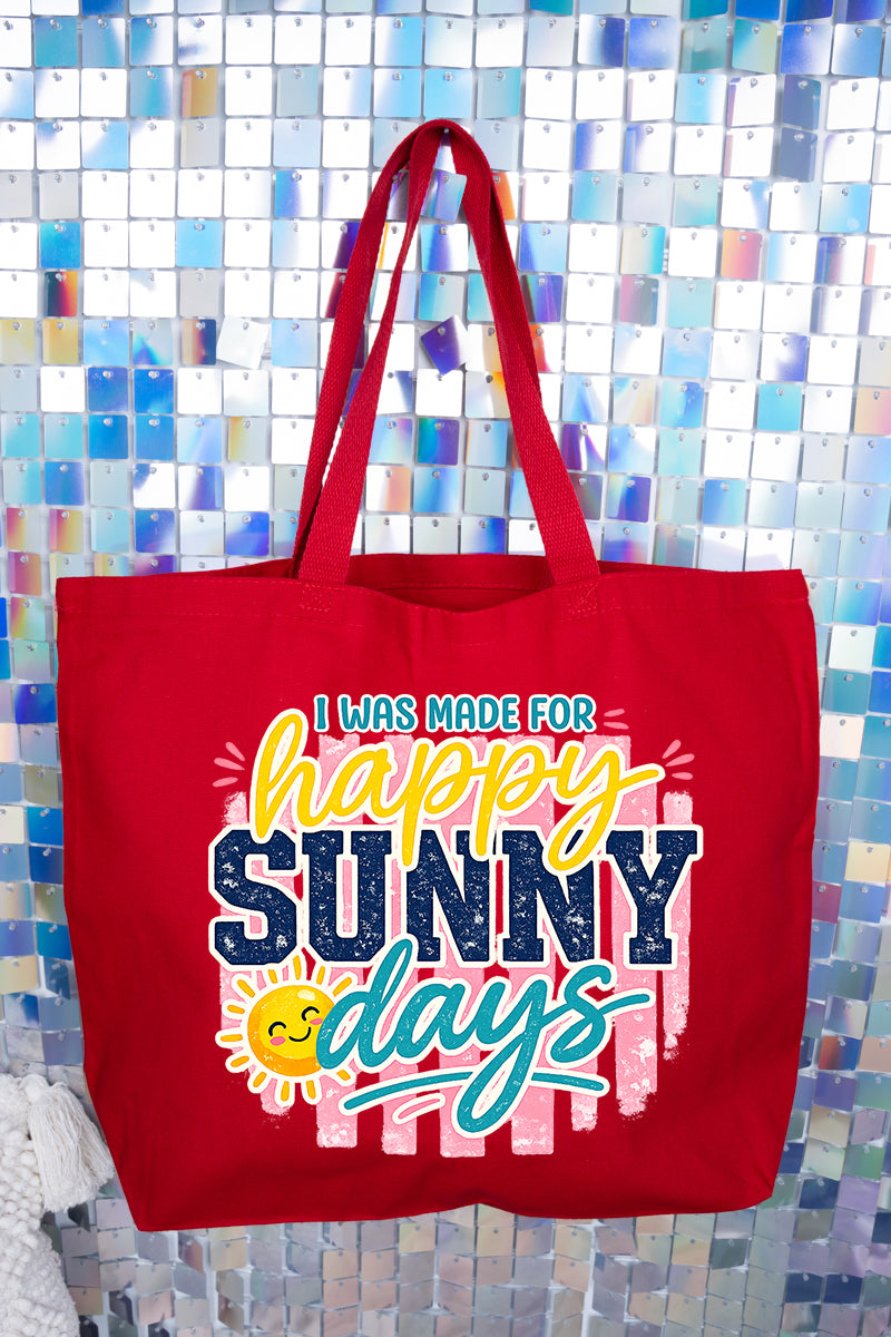 Made For Sunny Days Canvas Jumbo Tote