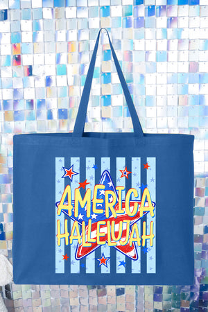 America Hallelujah Canvas Jumbo Tote
