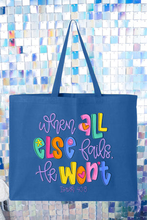 Colorful All Else Fails Canvas Jumbo Tote