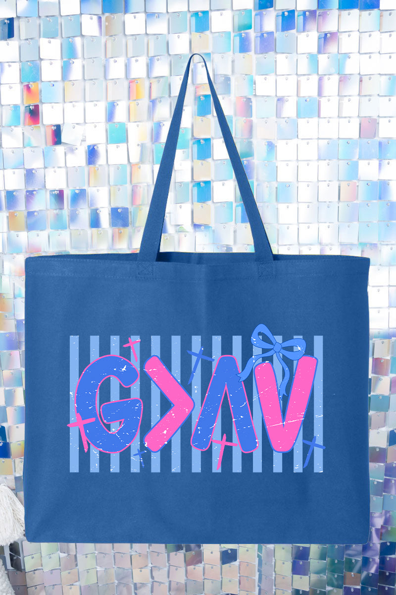 Highs & Lows Faith Equation Canvas Jumbo Tote