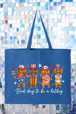 Red, White & Weiner Canvas Jumbo Tote