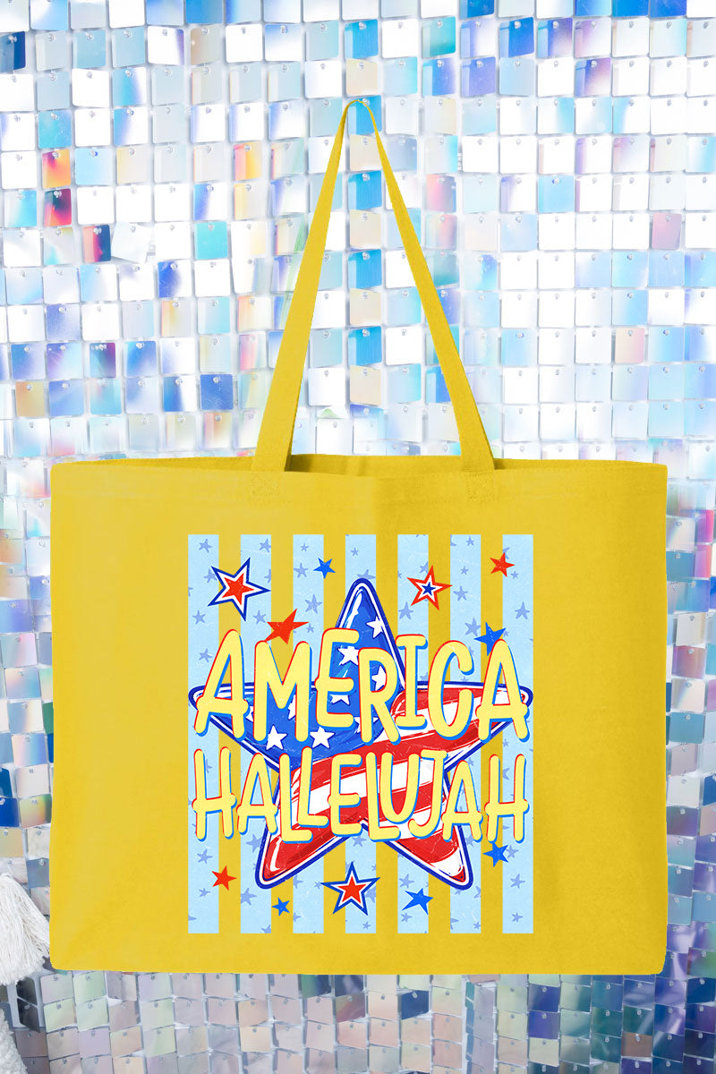 America Hallelujah Canvas Jumbo Tote