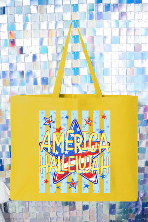 America Hallelujah Canvas Jumbo Tote