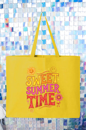 Golden Glow Sweet Summer Time Canvas Jumbo Tote
