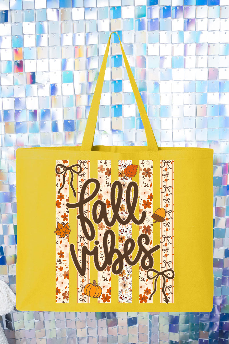 Cozy Coquette Fall Vibes Canvas Jumbo Tote