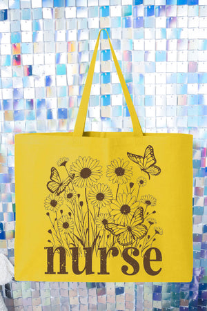 Wildflower Nurse Canvas Jumbo Tote