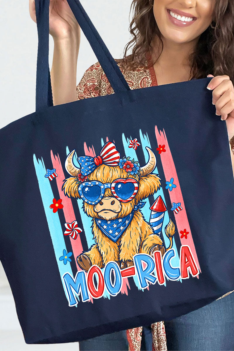Moo-Rica Canvas Jumbo Tote