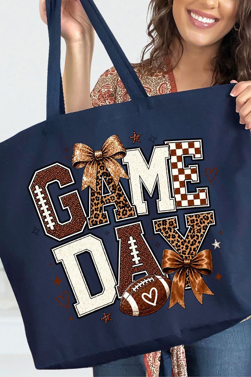 Game Day Spirit Canvas Jumbo Tote