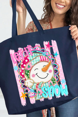 Snow Much Sass Canvas Jumbo Tote