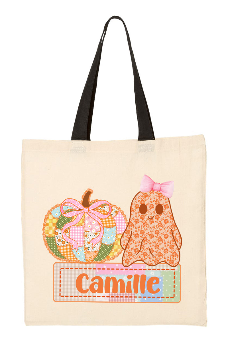 Personalized Sweetly Spooky Medium Canvas Tote *Enter Kid's Name