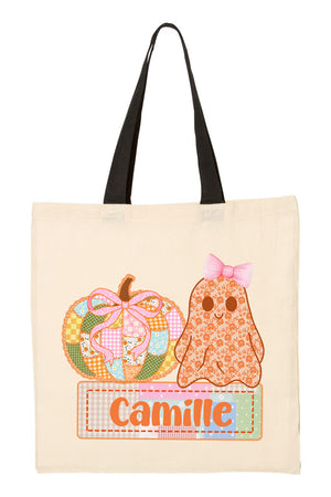Personalized Sweetly Spooky Medium Canvas Tote *Enter Kid's Name