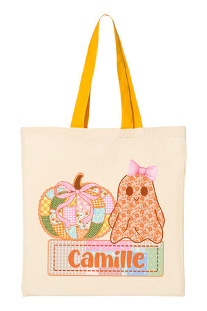Personalized Sweetly Spooky Medium Canvas Tote *Enter Kid's Name