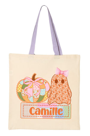 Personalized Sweetly Spooky Medium Canvas Tote *Enter Kid's Name