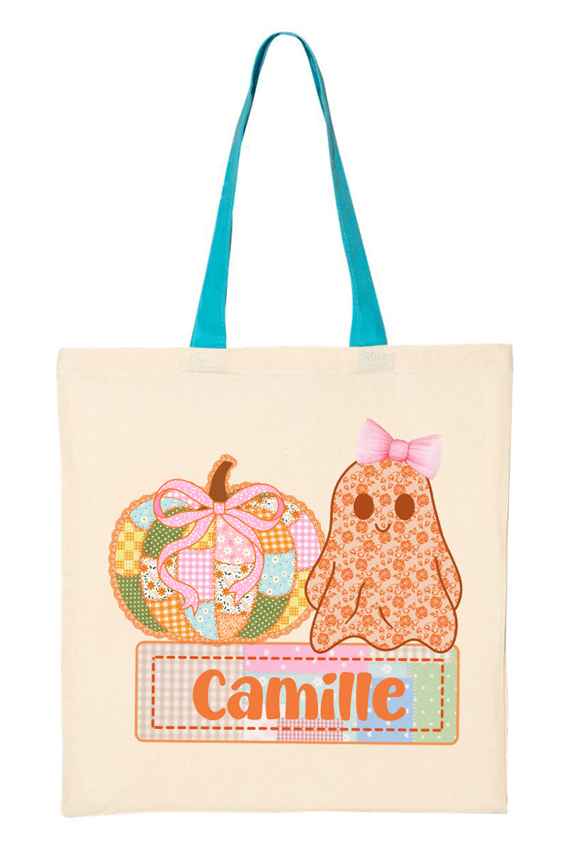 Personalized Sweetly Spooky Medium Canvas Tote *Enter Kid's Name
