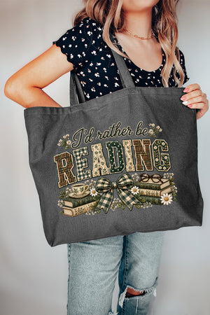 Cozy Reading Nook Canvas Jumbo Tote