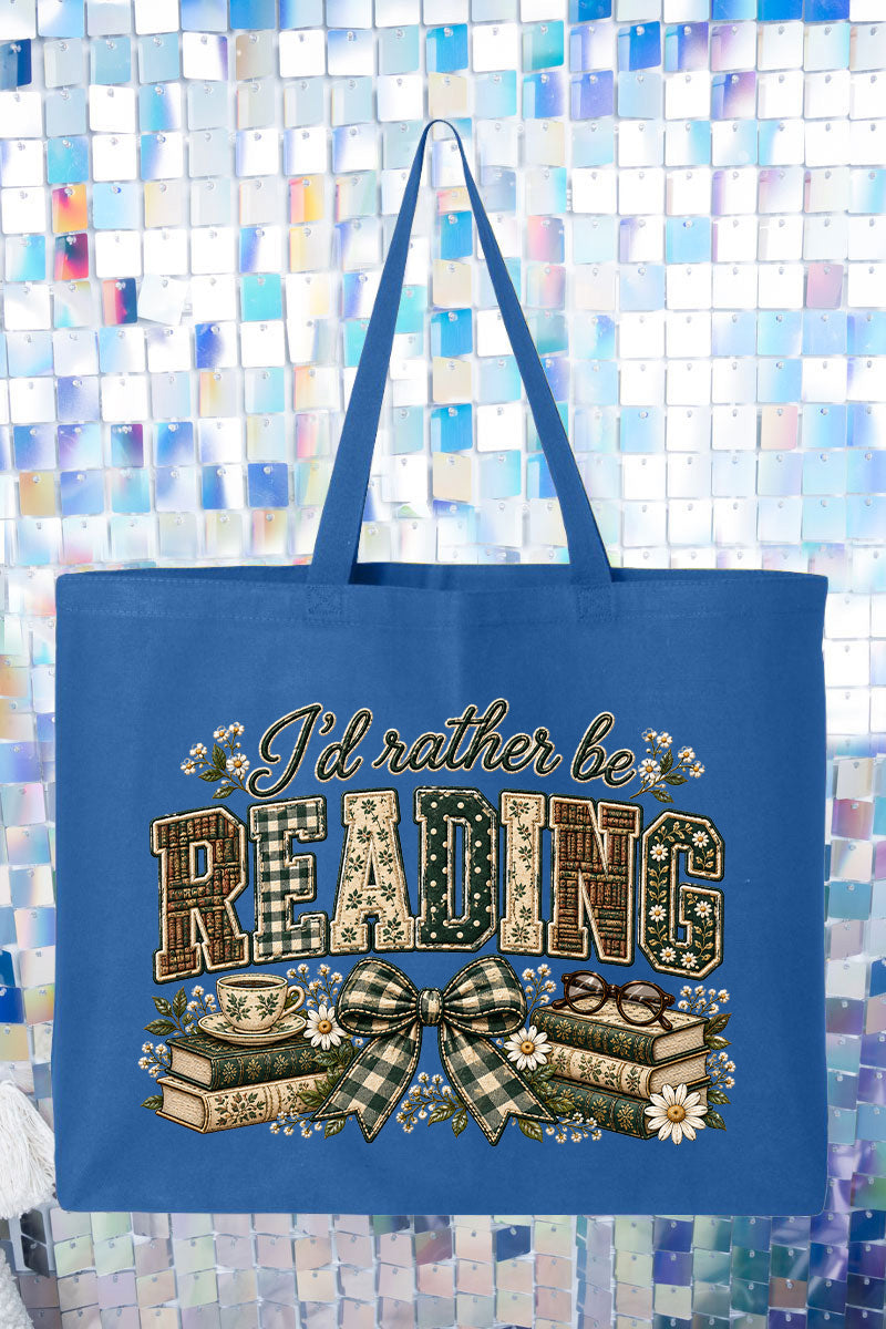 Cozy Reading Nook Canvas Jumbo Tote