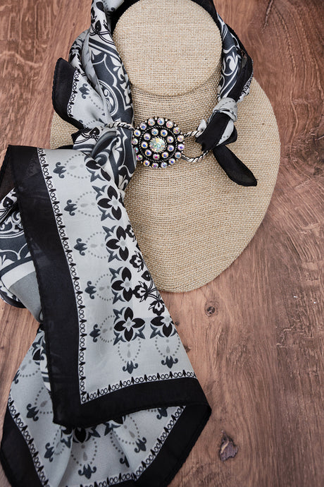 TIPI Iridescent Sweetwater Silvertone Scarf Slide