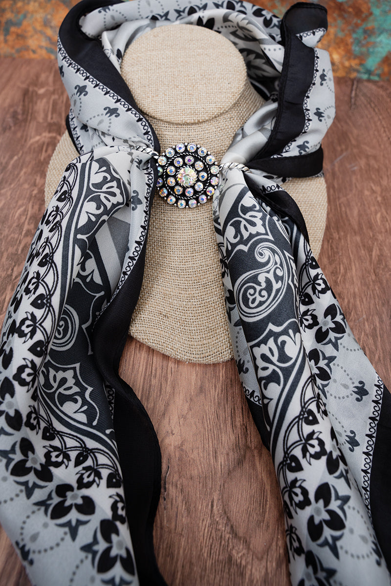 TIPI Iridescent Sweetwater Silvertone Scarf Slide