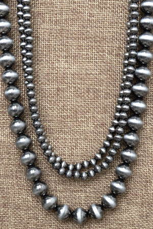 TIPI Western Elite Silver Pearl Layered Necklace