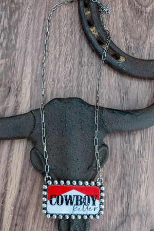 TIPI Cowboy Killer Silvertone Necklace