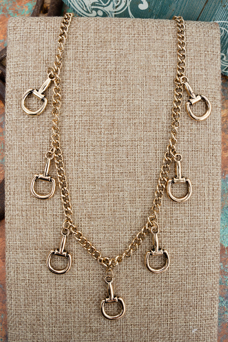 TIPI Arena Standard Goldtone Charm Necklace