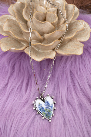 TIPI Blooming Heart Silvertone Necklace