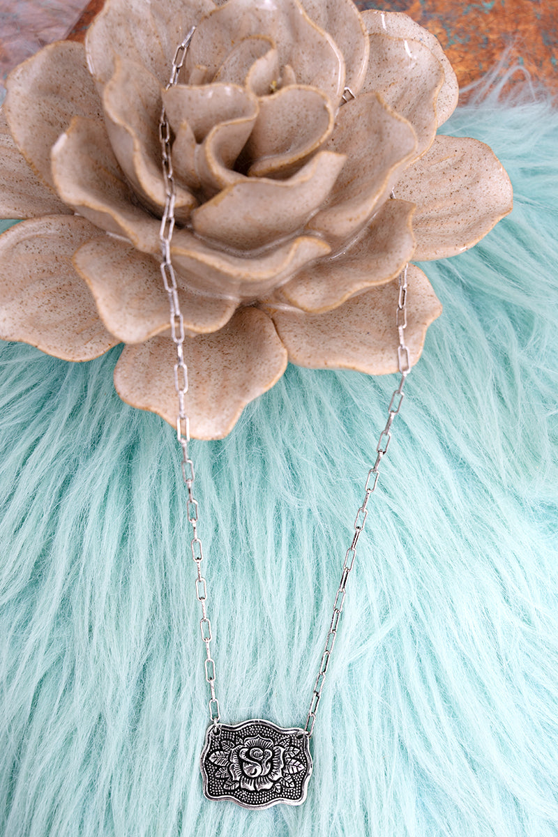 TIPI Sweetwater Rose Silvertone Necklace