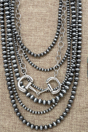 TIPI Ranch Refinement Silver Pearl Layered Necklace