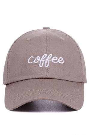 Zenana Embroidered 'Coffee' Ash Mocha Cap