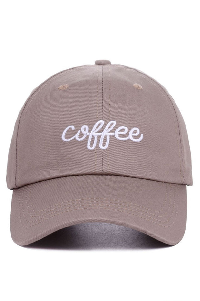 Zenana Embroidered 'Coffee' Ash Mocha Cap
