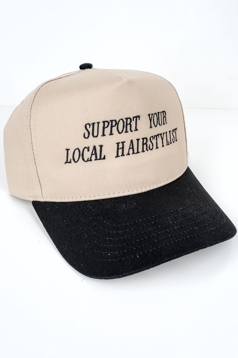 Support Your Local Hairstylist Embroidered Five Panel Twill Cap