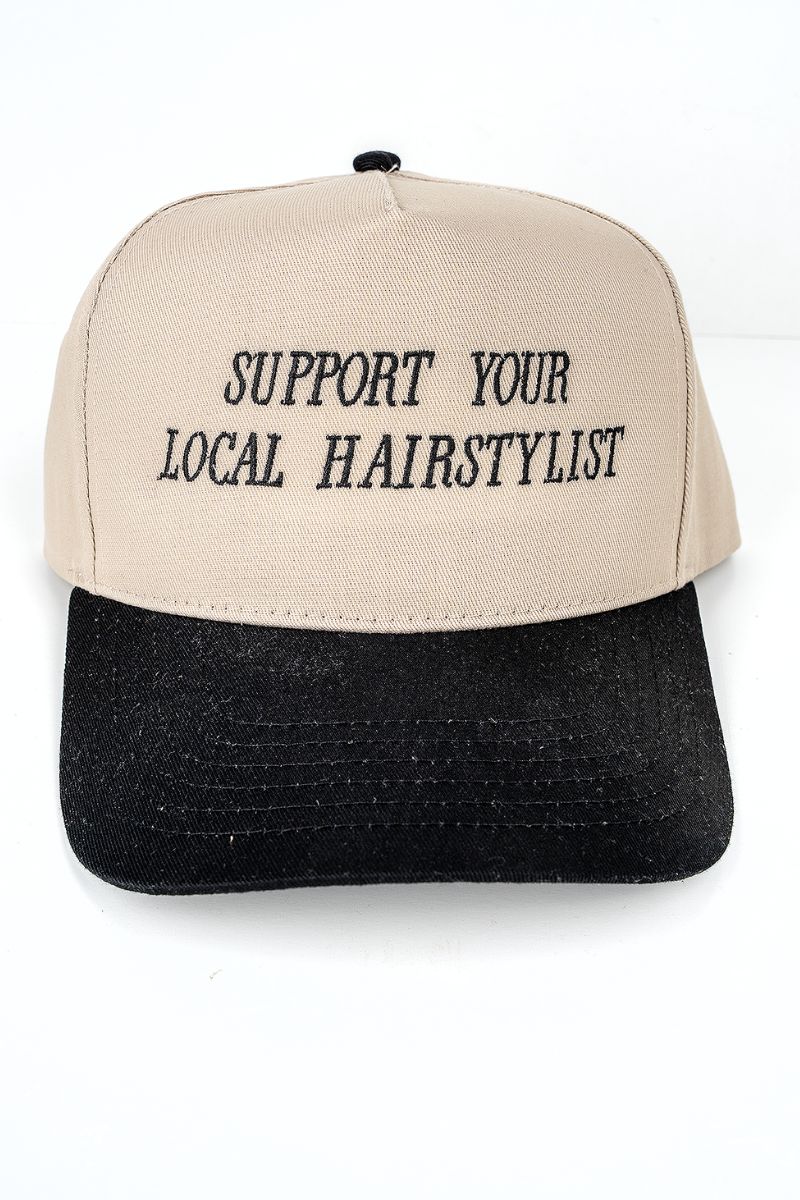 Support Your Local Hairstylist Embroidered Five Panel Twill Cap