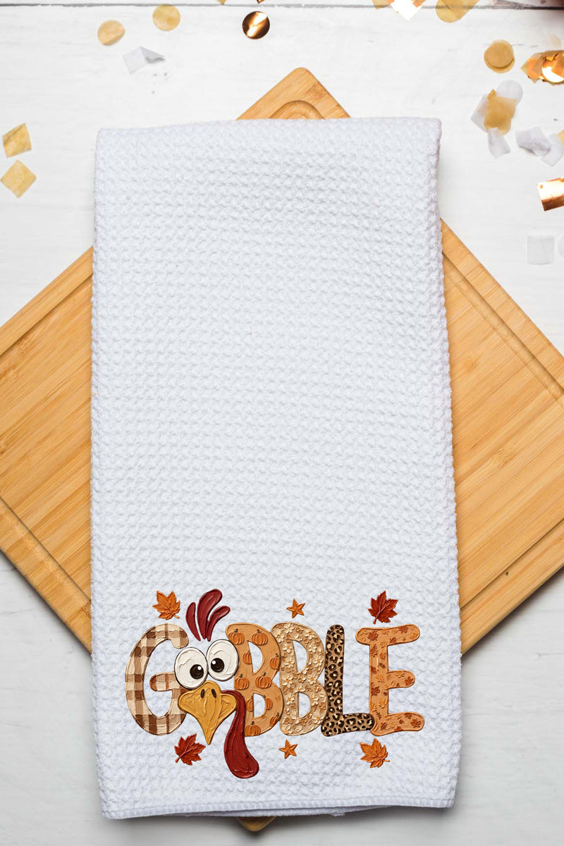 Gobble Season Waffle Kitchen Towel