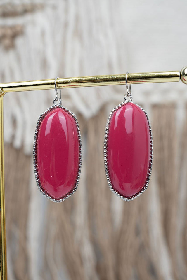 SALE! Blair Fuchsia Silvertone Earrings - Wholesale Accessory Market