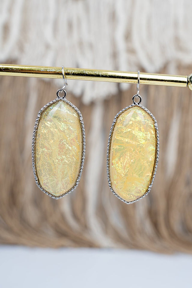 SALE! Blair Ivory Opal Silvertone Earrings - Wholesale Accessory Market