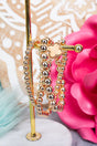 Gayle Goldtone Beaded Quatrefoil Bracelet Set - Wholesale Accessory Market
