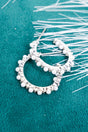 Just For You Pearl Silvertone Hoop Earrings - Wholesale Accessory Market