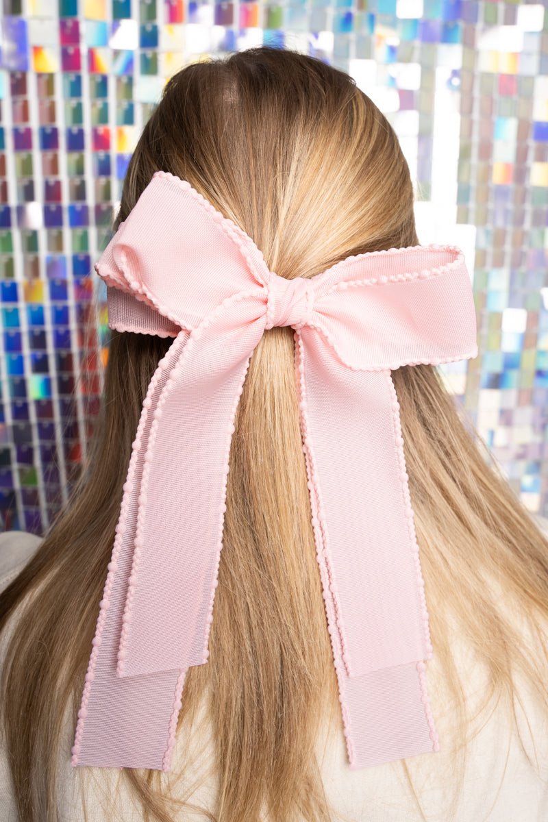 Sweet Life Pink Hair Bow Barrette | Wholesale Accessory Market