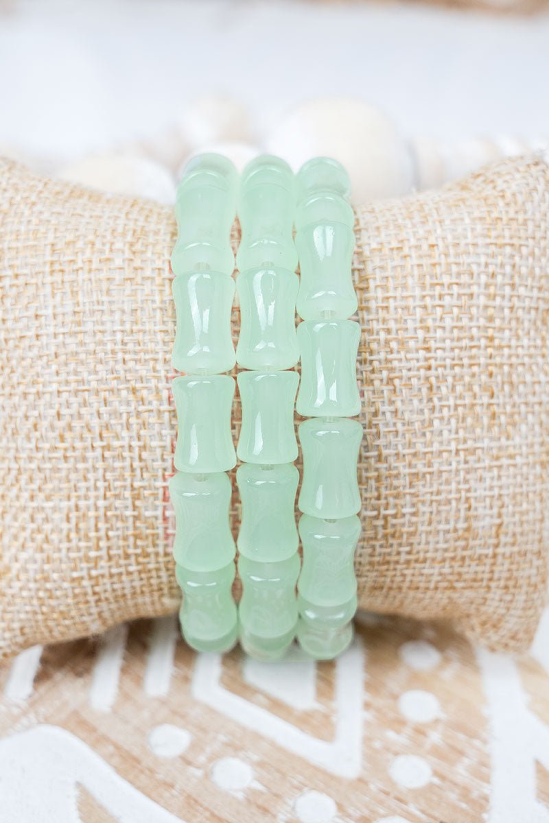 Riviera Rhythm Mint Bead Bracelet Set - Wholesale Accessory Market