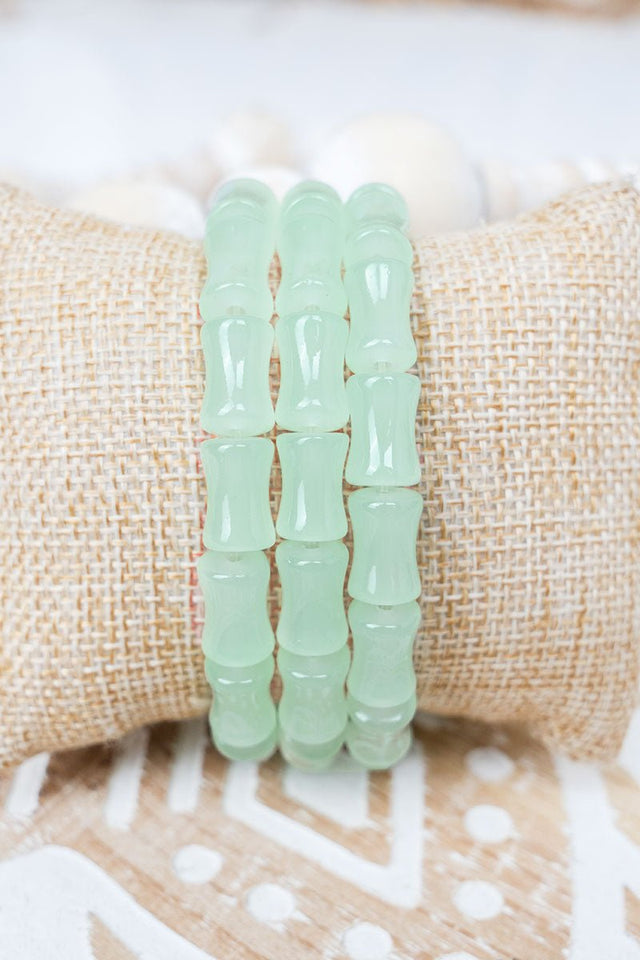 Riviera Rhythm Mint Bead Bracelet Set - Wholesale Accessory Market