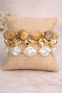 Champagne Brunch Chunky Beaded Bracelet Set - Wholesale Accessory Market